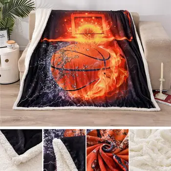 

150x200cm Double-layered TV Warm Blanket Soft Bed Spreads Super Soft Lamb Cashmere Rug For Winter Warming Keeping