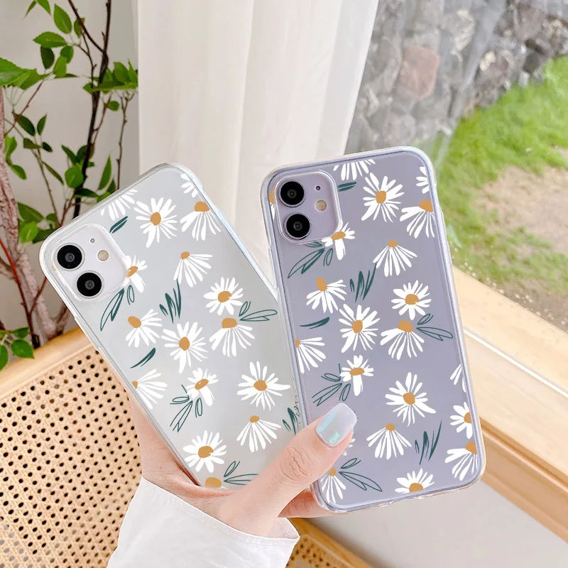 Милый чехол для телефона с маргаритками Samsung Note 10 plus 8 9 S20 S10E S9 S8 S10 A40 A50 A71 A51 A30 A70 A80 A5