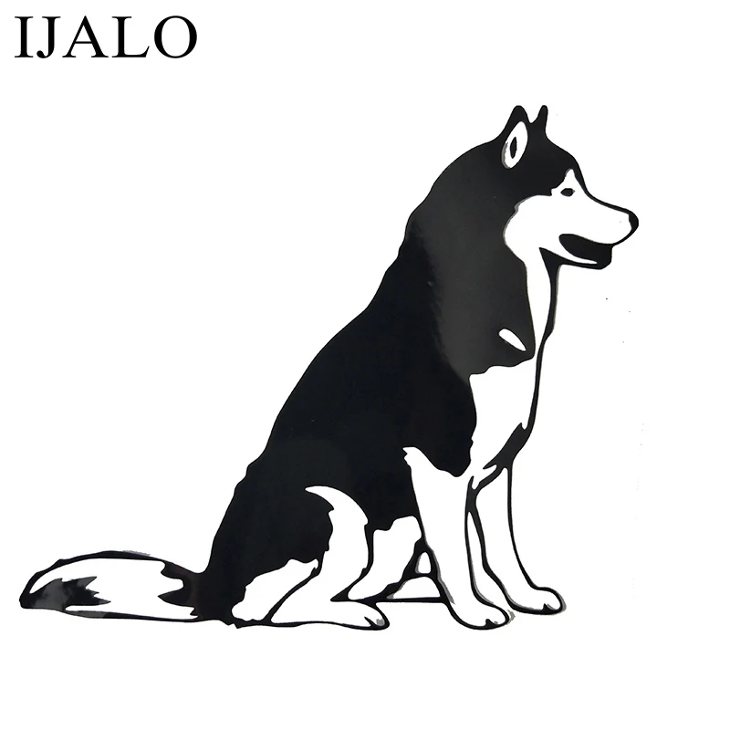 Reflective Dog Car Stickers Husky pet dog personality decorative stickers black/whtie | Автомобили и мотоциклы