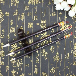 Ensemble de calligraphie chinoise, pinceaux en bois, stylo en poils de chèvre, encre traditionnelle, pour peinture, dessin, fournitures de Couplets, Festival 
