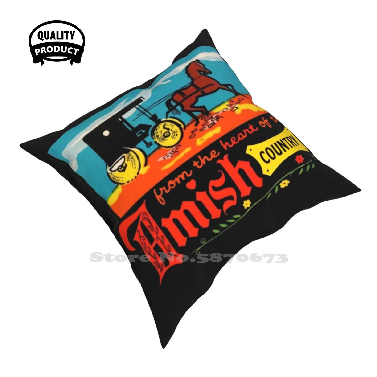 Amish Country Vintage Travel Decal Funny Cute Decor Square Federa Amish Country Vintage Travel Retro Pensiline