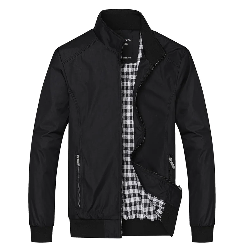 Brand Clothes Bomber Jackets Men Solid Casual Jacket Male 2020 Spring Autumn Men's Jackets Outwear Zipper Coats Plus Size M-8XL