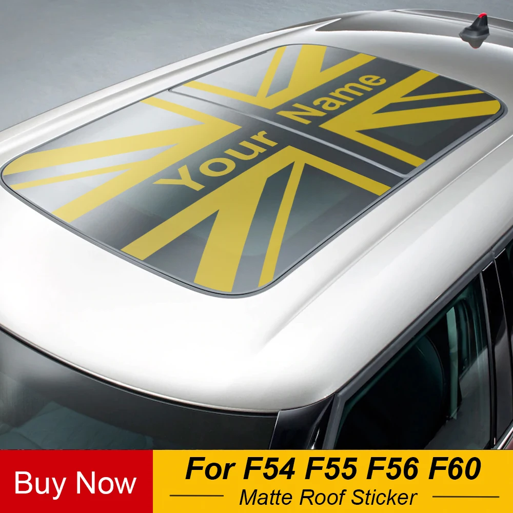 Car Styling Union Jack KK Sunroof Sticker Roof Decals DIY Decoration For MINI Cooper One S Clubman F54 F55 F56 F60 Countryman |