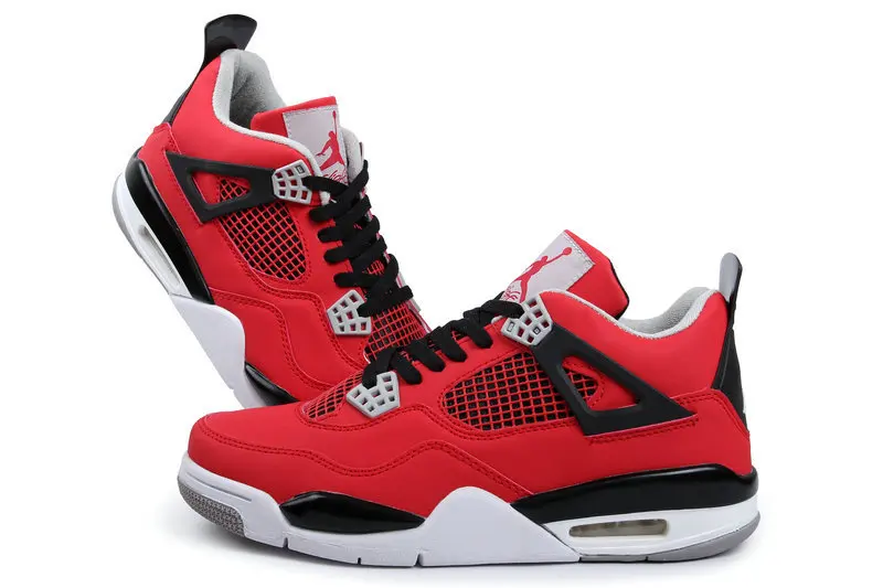 Классический Стиль jordan 4 Ретро Мужские баскетбольные кроссовки низкие AJ 4 красные износостойкие кроссовки 308497-134