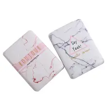 

50% Hot Sale Makeup Mirror Folding Clear Glass Metal Faux Leather Mirror for Travel