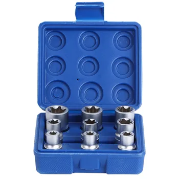 

9-Pieces E-Type Torx Star Bit Sockets With 1/2inch Drive Useful Tool Kit For Automobile Repair And Maintenance