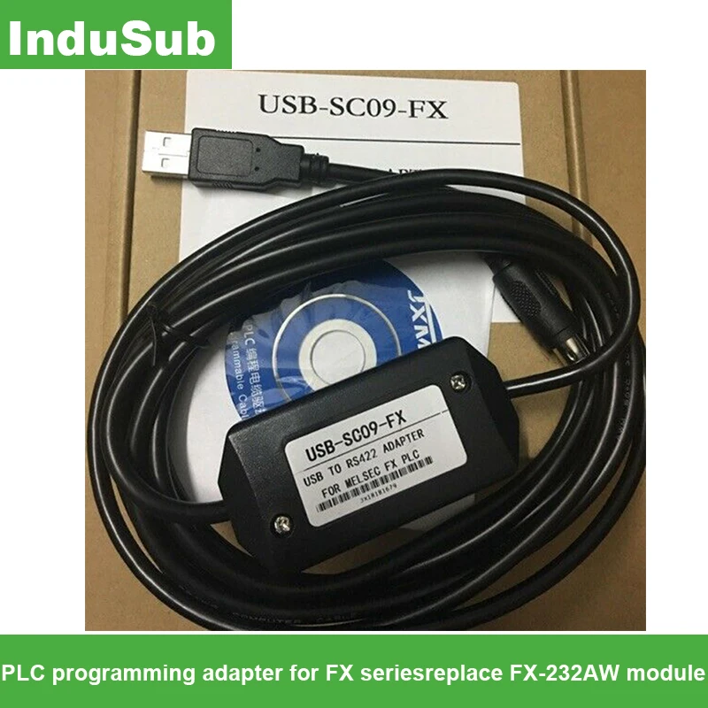 

USB-SC09-FX USB PLC programming adapter for FX series,replace FX-232AW module USB-SC09FX USBSC09FX supportwin7/win8 free ship