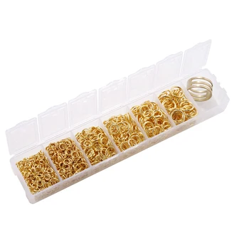 

Supplies Making Jewelry Findings Kit Portable Parts 4-10mm Handmade Connector DIY Mini Accessories Jump Rings Combined Box