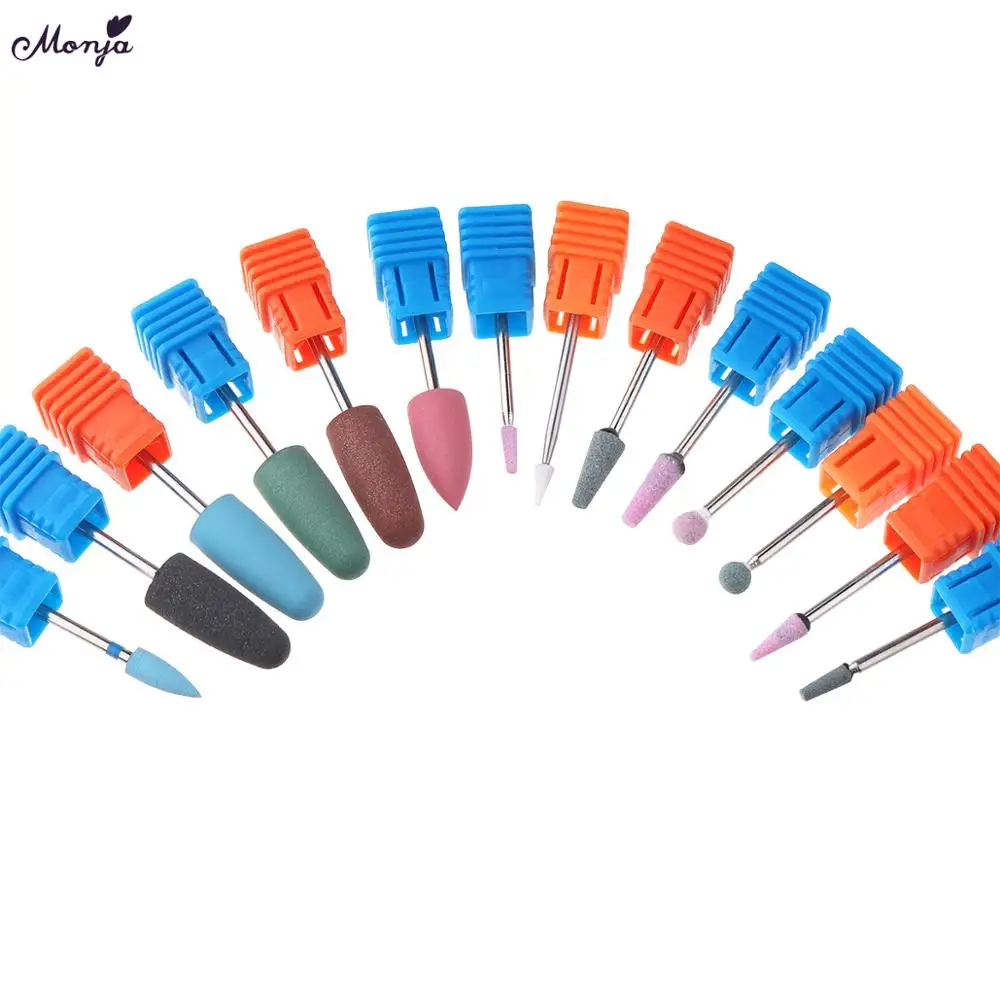 

Monja Nail Art Drill Bit Ceramic Stone Burr Milling Cutter Polishing Grinding Rotary Electric Machine Accessories Manicure Tool