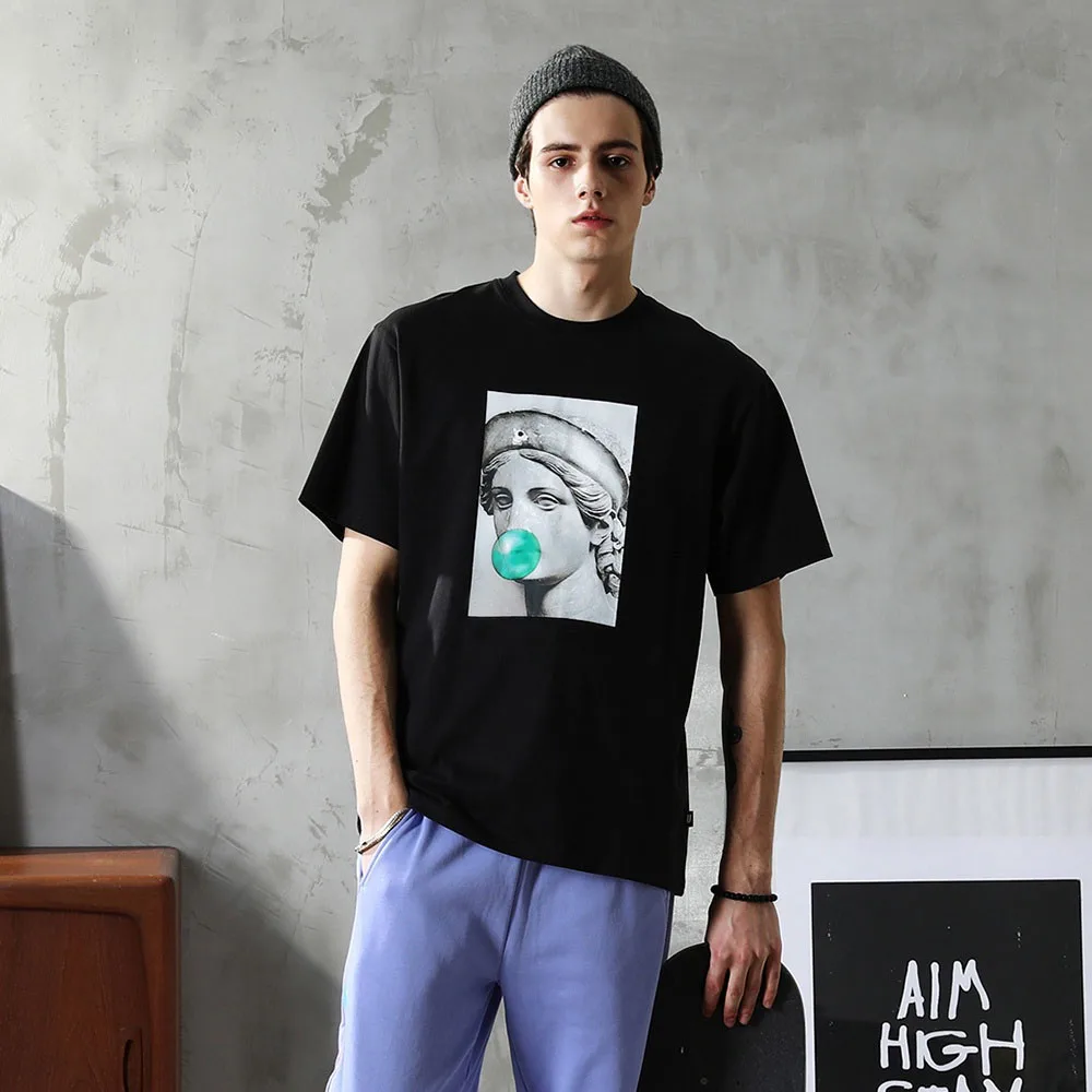 

Fashion 2021 Funne Photo Print Casual Short Sleeve Streetwear Men Top Cartoon Harajuku Friends T-Shirt O-Neck Aesthetics T Shirt