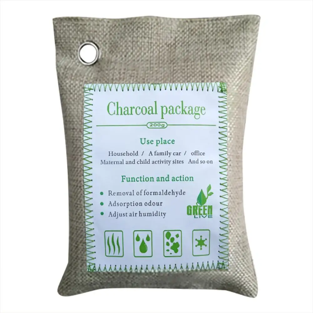 Charcoal Storage 1 шт. 200 г автомобильный бамбуковый уголь активированный уголь освежитель воздуха Запах Дезодорант бамбуковый уголь сумка для очистки воздуха@ 25 - Цвет: Charcoal Storage