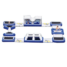 High Quality Inflatable Floating Water Park Slide Trampoline Giant Water Park Island For Children And Adult Play