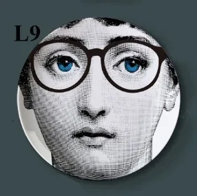 I Изысканное Украшение Artesanato Fornasetti Рукоделие украшение керамика Hogar Manualidades Fornasetti тарелка фарфоровые настенные тарелки - Цвет: I