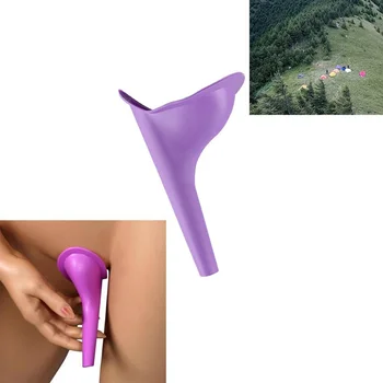 

Portable Outdoor Women Urinal Tool Foldable Female Urinal Soft Silicone Urination Device Stand Up & Pee For Travel Camping