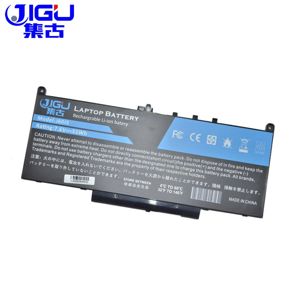 JIGU 7 6 V Новая батарея для ноутбука J60J5 0F1KTM 0MC34Y 451-BBSY MC34Y 1W2Y2 DELL Latitude 12-E7270 12-E7470 14-E7470 |