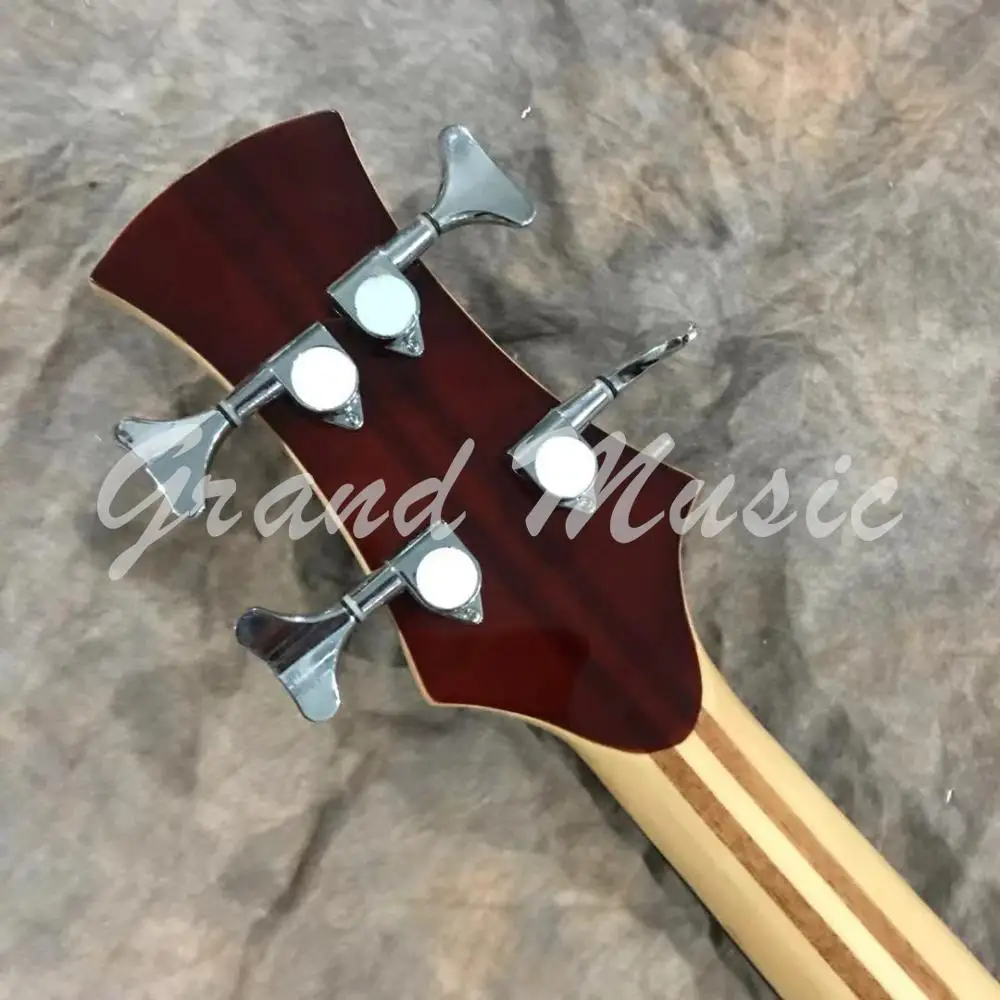 Custom Neck Through Body Cut-out Bottom Electric Bass Guitar