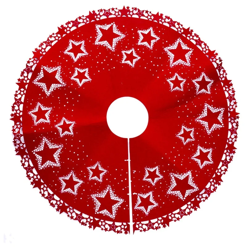 

Christmas Tree Skirt Star Print Christmas Tree Dress Round Skirt Christmas Party Decor New Year Home Decoration