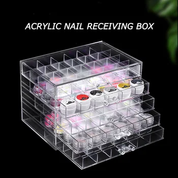 

Empty Nail Acrylic Box Storage Decoration Polish Organizer Nails Display Holder Tips Collect Book Nail Art Stand Tool