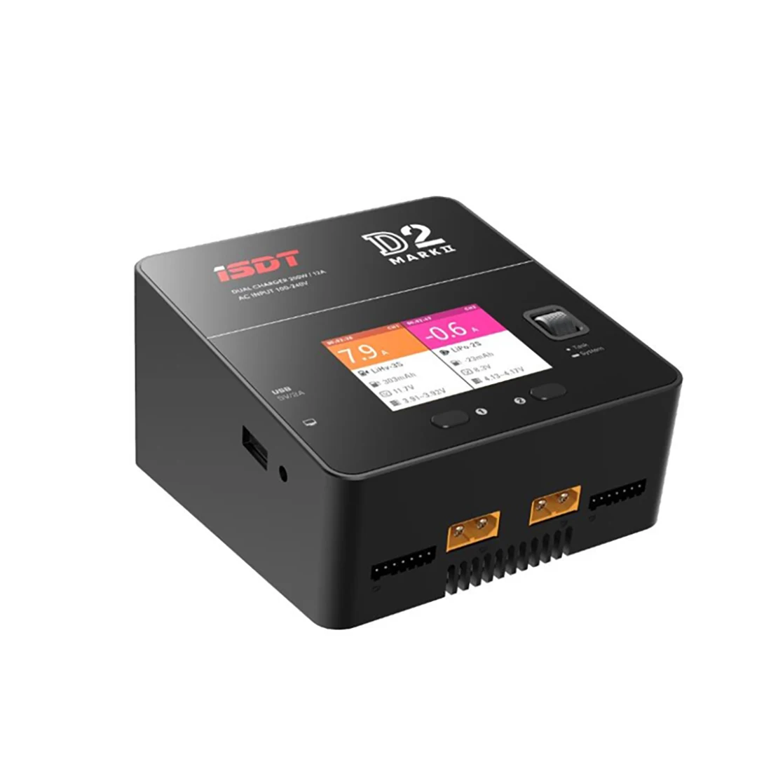 ISDT D2 MarkⅡ AC 200W 12A 2-6S Двухканальное балансирующее зарядное устройство для Lilon LiPo LiHV