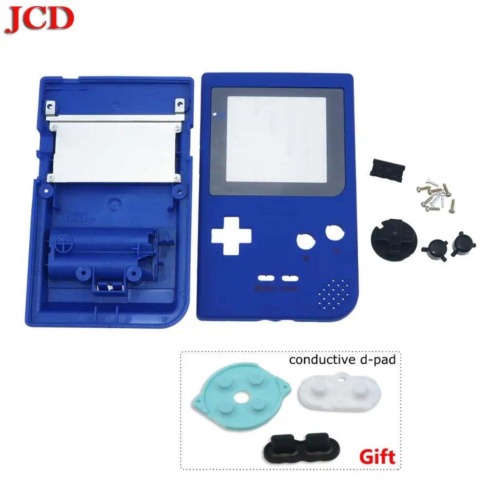 JCD полный Чехол Корпус Замена для Gameboy Карманная игровая консоль для GBP Оболочка Чехол с кнопками проводящий d-pad