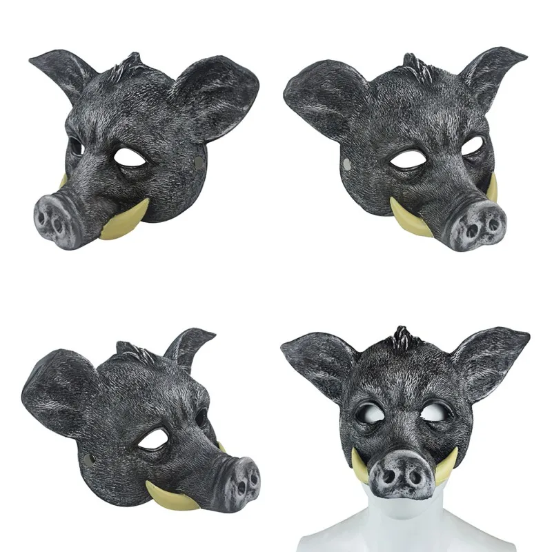 Halloween Adult Mask 3D Pig Animal Half Face Masks Masquerade Party Cosplay Costume | Дом и сад