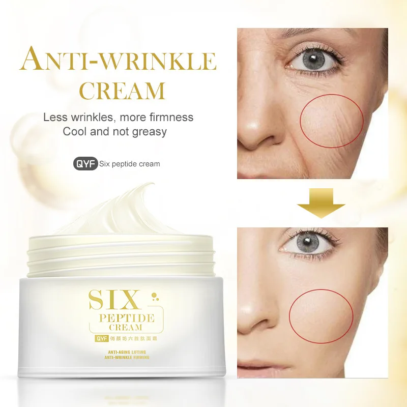 Six Peptides Cream Anti Wrinkles Removal Spot Aging Lifting Firming Whitening Face Moisturizer Dropship| |