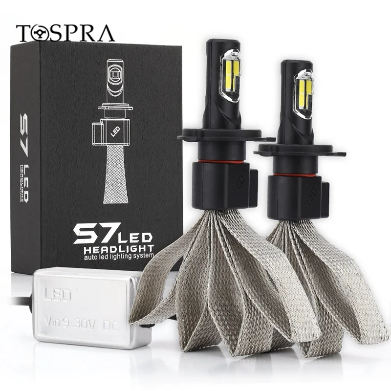 2 шт. S7 8000LM 6000K H7 H1 H4 светодиодный Автомобильные фары 9005 H11 H8 H9 HB1 HB3 9006 9007 880 9004 фар