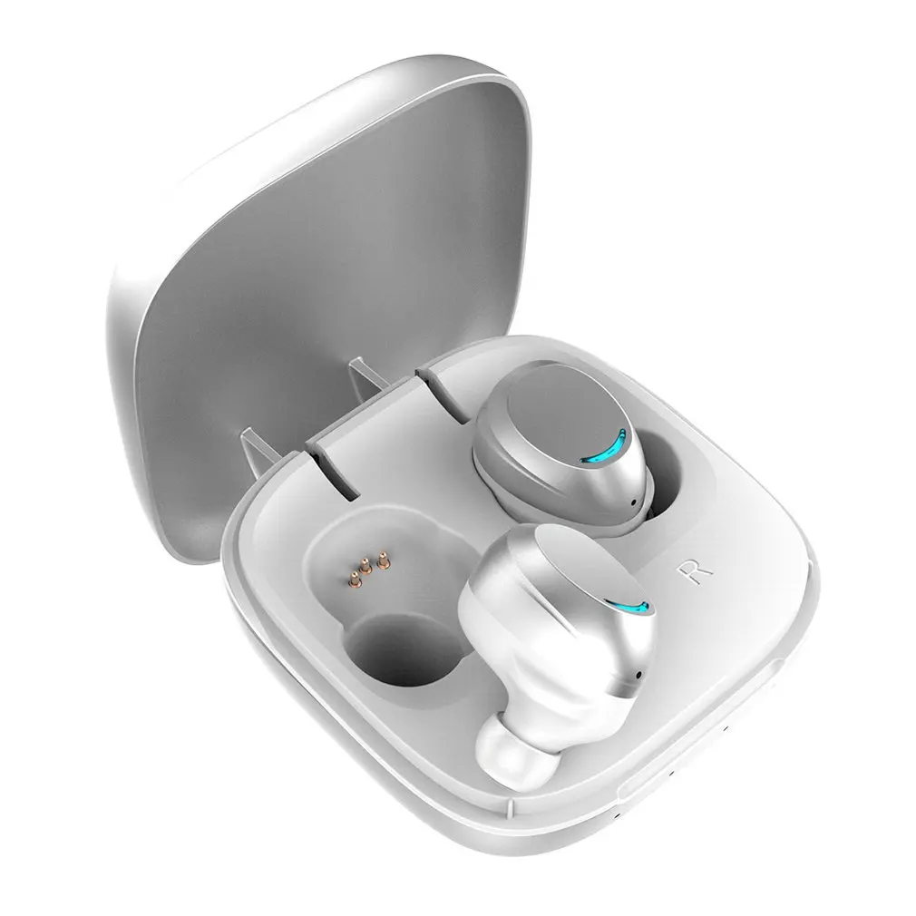 Наушники Bluetooth 5,0 беспроводные наушники спортивные наушники 3D стерео звук вкладыши с портативным микрофоном и зарядным устройством - Цвет: White