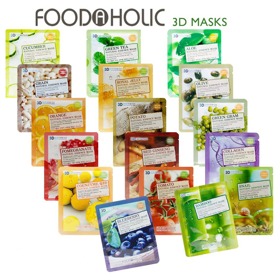 FOODAHOLIC 3D Форма естественную суть целлюлозы маска 10 шт. Гиалуроновая кислота