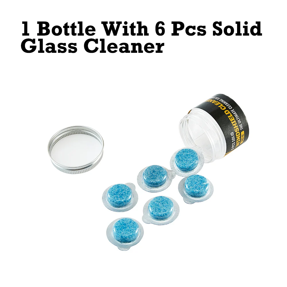 1 bottle with 6pcs Очиститель для автомобильного стекла, 6 шт., супер концентрированный очиститель для окон, тонкий автоматический очиститель стеклоочистителя, 4 литра воды для 1 шт - Цвет: 1 bottle with 6pcs