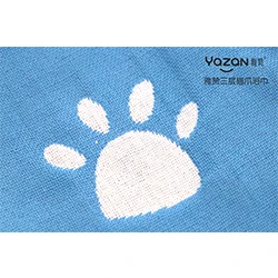 cat blue YAZAN 70*140 см хлопковое Спортивное Большое банное полотенце с дорожным залом для спортзала, кемпинга, сауны, пляжа, тренажерного зала, бассейна, одеяло, впитывающее, легкий уход - Цвет: cat blue