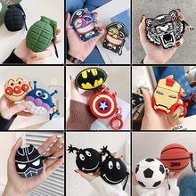 Мультяшные беспроводные наушники чехол для apple airpods 1 2 силиконовая мягкая кожаная гарнитура коробка для Airpods аксессуары Аниме Мальчики крышка