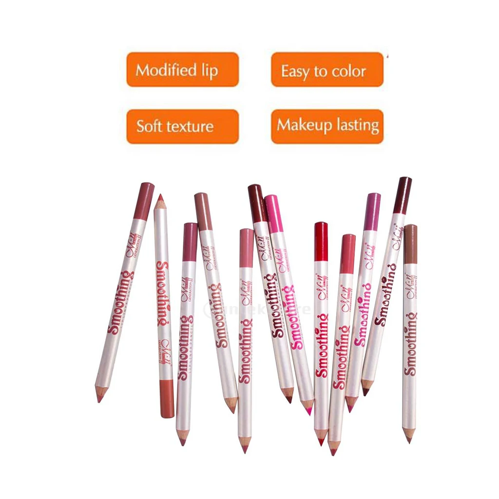 12 Colors Lip Liner Lip Liner Lipstick, Waterproof & Long-lasting 12 Colors Lip Liner Lip Liner Lipstick, Waterproof & Long-lasting