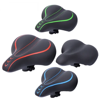 

JANQI 2020 New PU Leather Waterproof Bicycle Saddle Cushion Bike Seat With Suspension Rubber Ball Bow Mountain City Bike Saddle