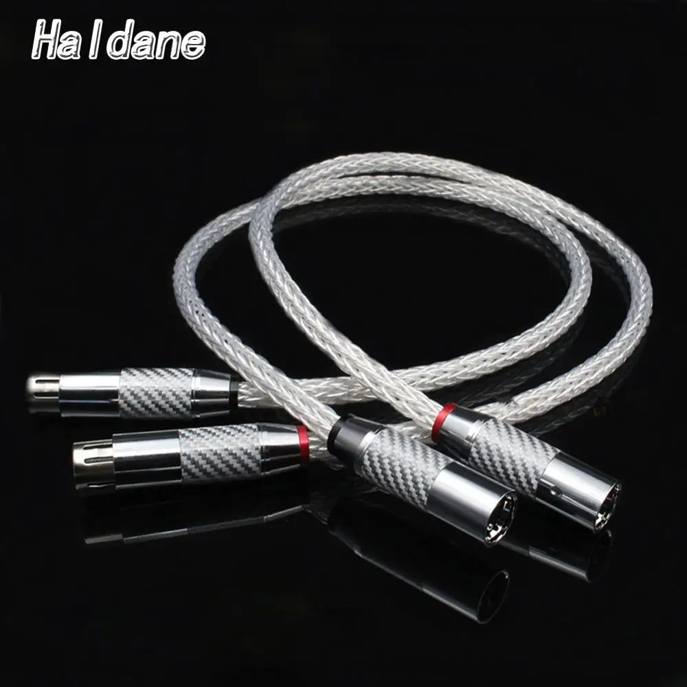 Haldane Pair 16+16ag 7n Single Crystal Silver Hifi Xlr Male To Female