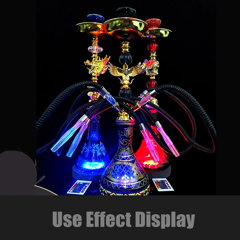 3 LED RGB Hookah Shisha LED Light Narguile Chicha Accessories Festive Party Decoration With Remote Control 16 Colors TSENG 0005