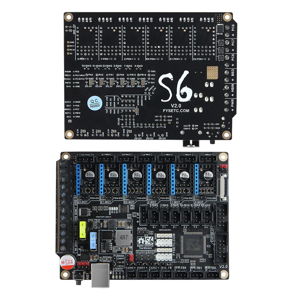 Suporte xh Connector Control Board s6 V2.1 32 Bit Board Drivers Tmc Uart Spi Flying Wire vs f6 V1.3 Skr V1.3 - Imagem 5