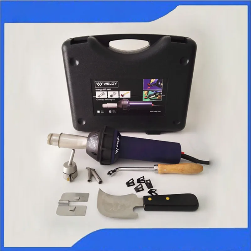 

Weldy Professional 1600W Hot Blast Torch Overlap Air Welding Gun Welder Pistol Tool Hot Air Gun PVC Flooring Welding Tool Kit