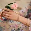 Stainless Steel Mantra Cuff Bangles Engraved Positive Inspirational Words Hollow out Alphabet Letter Bangle Femme Bijoux SL-171 5