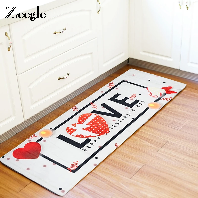 Zeegle Love печатные ковры для детей ковер гостиной Нескользящие кухонные коврики