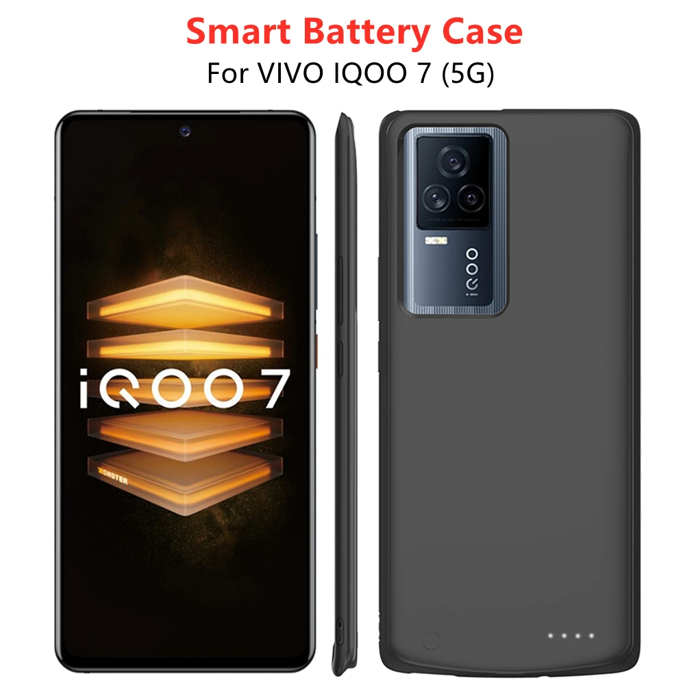 Внешний аккумулятор чехол для VIVO IQOO 7 5G Battey 6800 мАч зарядный Батарея ЧЕХОЛ ДЛЯ