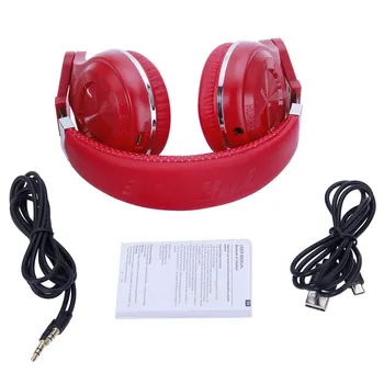 

Bluedio T2 Head-mounted Handsfree Wireless Bluetooth Stereo Headphone Red New Arrival