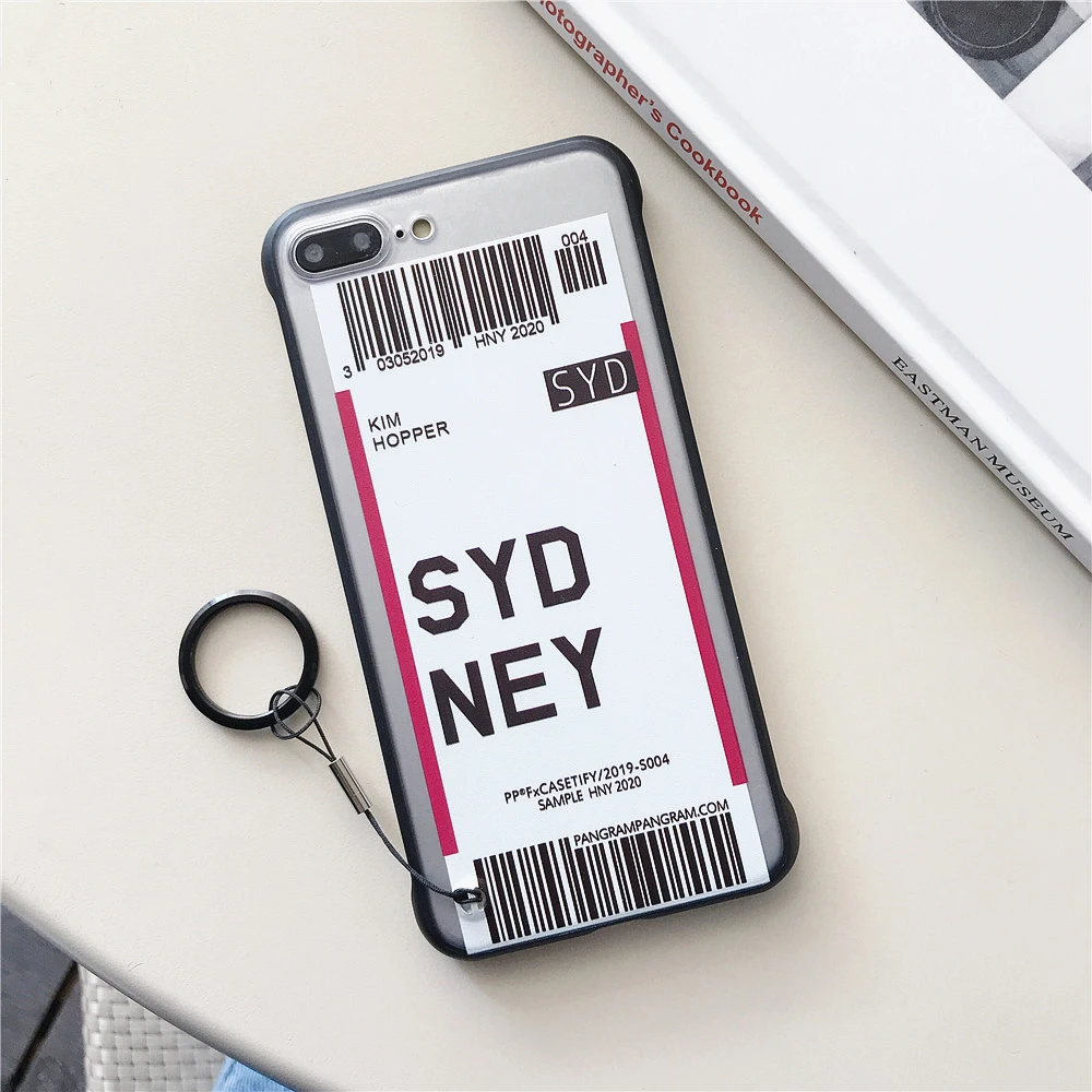 Ins US City Label Bar code Phone Case For iPhone 11 Pro Xs MAX XR X 6 s 7 8 plus Simple letter new York Clear silicon Cover Capa