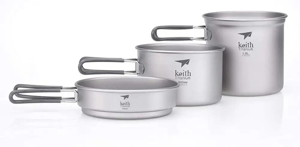 Keith titanium Ti6014 3 шт кастрюля и сковорода поварской набор-2400 мл