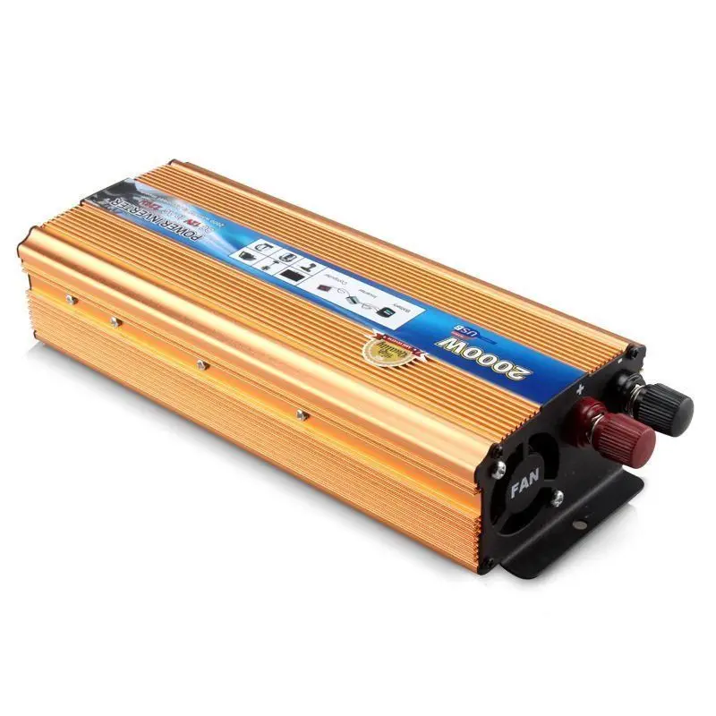 

DC 12V to AC Power 220V Modified Sine Wave Power Inverter Rated 2000W Peak 4000W for Car Caravan + Adapter cable