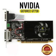 Видеокарта NVIDIA GeForce GF108 2 Гб DDR3 VGA, HDMI, DVI HDMI PCI-E низкий профиль Графика карты, Новинка