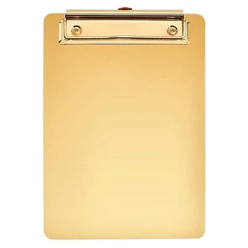 

Gold Menu Folder Document File Folder A5 Board Clip Student Stationery Writing Hardboard