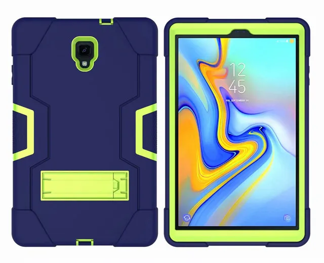 Сверхмощный чехол-подставка для Samsung Galaxy Tab A A2 10,5 SM-T590 T595 T597 10," планшет Funda Capa Чехол+ пленка для экрана+ ручка - Цвет: navy green