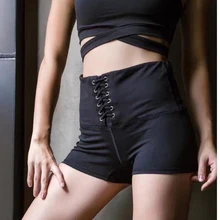 С высокой талией для йоги шорты Компрессионные спортивные шорты леди тянущаяся повязка для спортзала фитнес сухой быстросохнущие шорты для бега одежда для активного отдыха