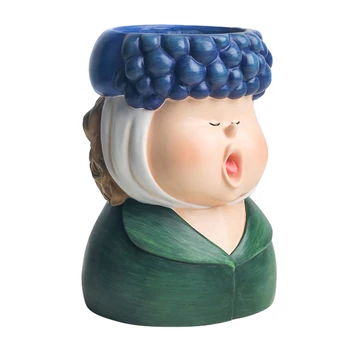 

Nordic Personality Vases Artificial Flower Vases Cute Cartoon Face For Home Accessories Decoration